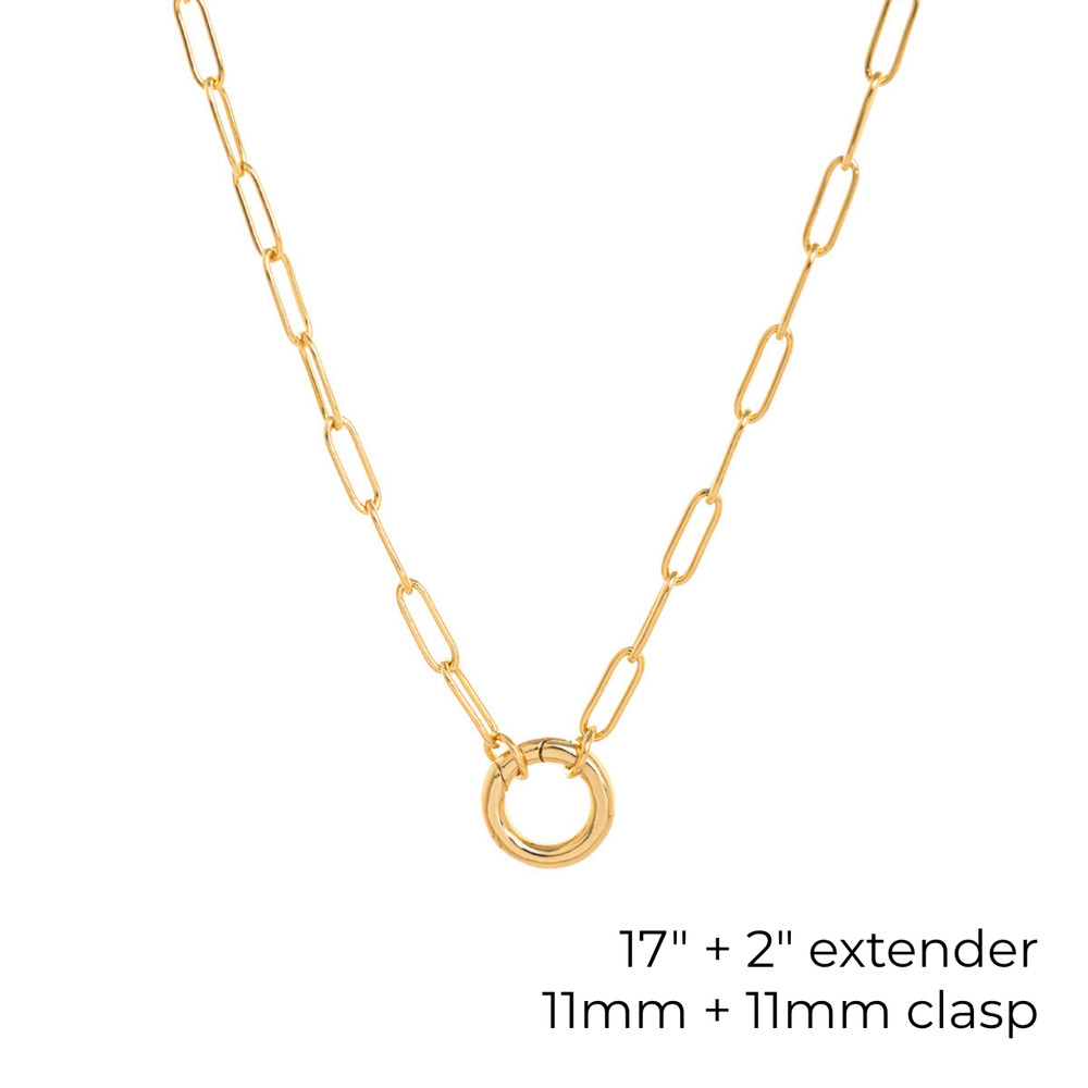 Charm Keeper Necklace – 18K Gold Plated, Waterproof & Adjustable